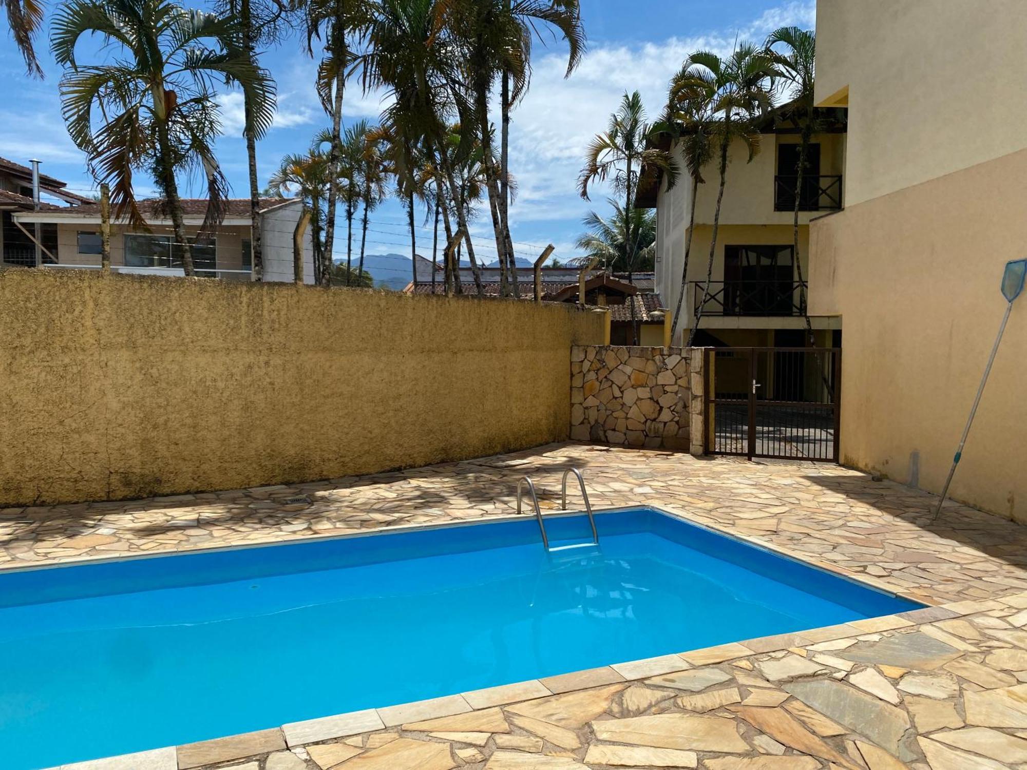 Lindo tríplex centro com piscina churrasqueira em condomínio 90m2 Ubatuba Exterior foto